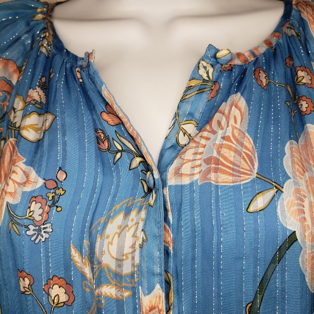 NWT Ramy Brook Printed Hamilton Ocean Combo Mini Dress Sz L, Blue (1262) - Picture 3 of 6